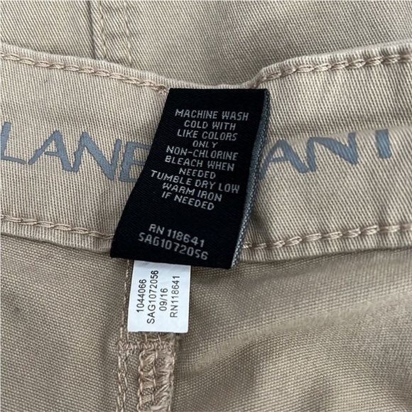 Lane Bryant Stretch Khaki Twill Tan Button Fly Skirt Plus Size 28 - Picture 6 of 8
